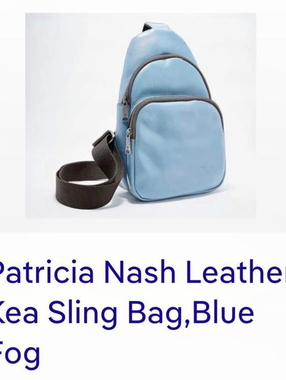 Patricia Nash Kea Sling Bag Leather Sling Bag in Blue